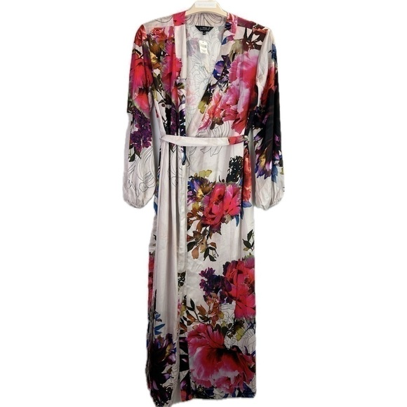 Soma Other - NWT Soma Sensual Crinkle Satin Long Sleeve Long Grandiose Blossoms Robe